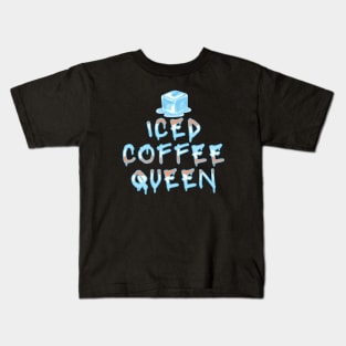 Iced Coffee Queen Melting Effect Kids T-Shirt